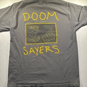 Doom Sayers Gray T-Shirt with Yellow Graphic